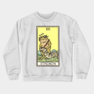 Strength Toad Tarot Card Crewneck Sweatshirt